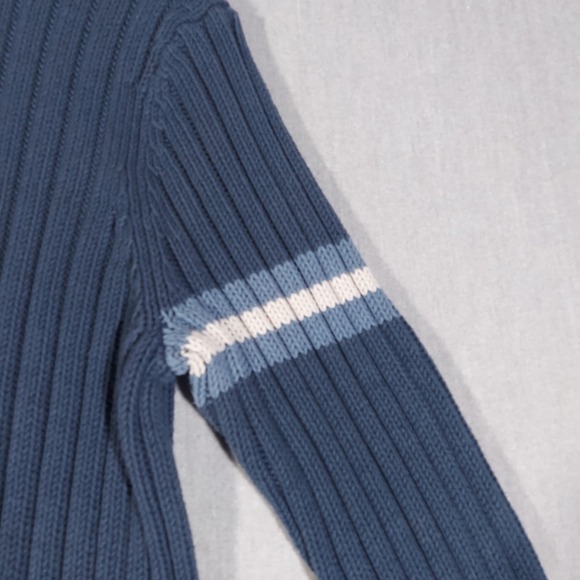 Old Navy Y2K Sweater Ribbed Varsity Striped Mens XXL Preppy Grandpacore Casual - Picture 4 of 14